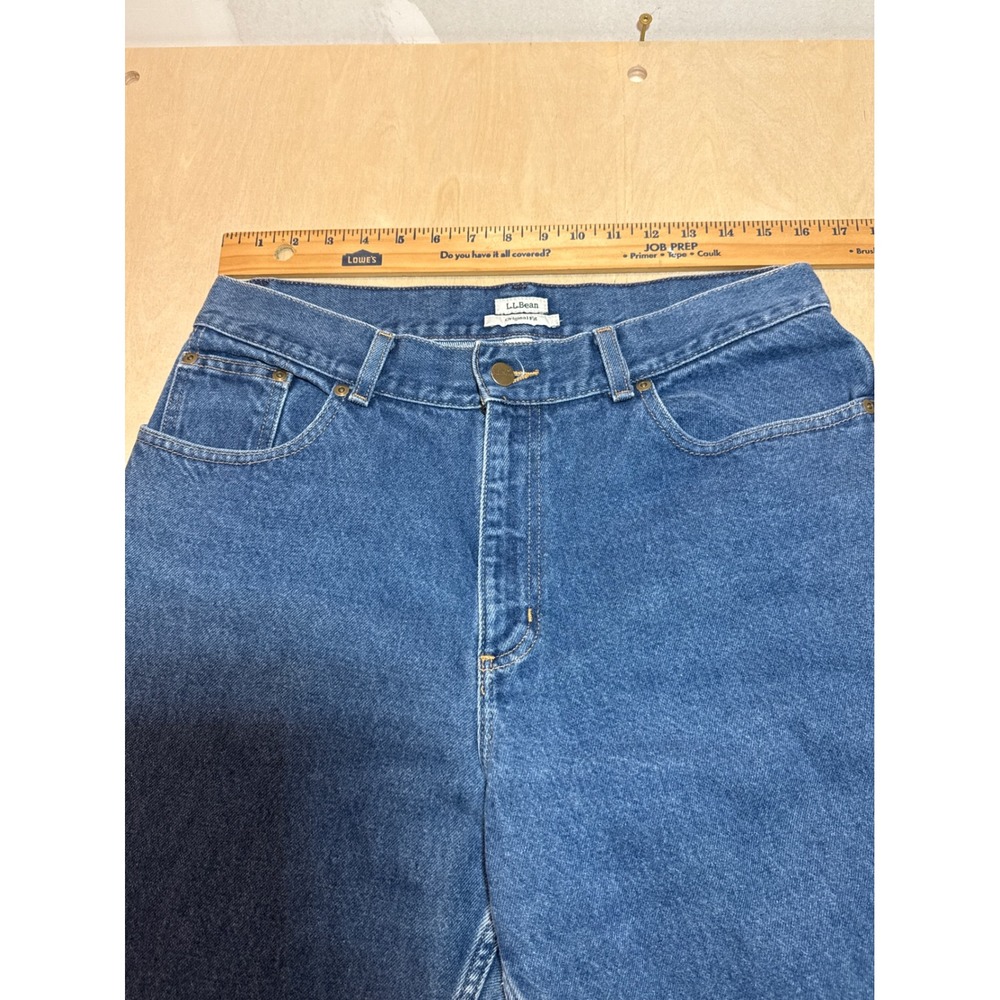 Vintage L.L.Bean Women's Jeans 14 Regular Original Fit Blue Denim Straight Leg - Picture 5 of 8